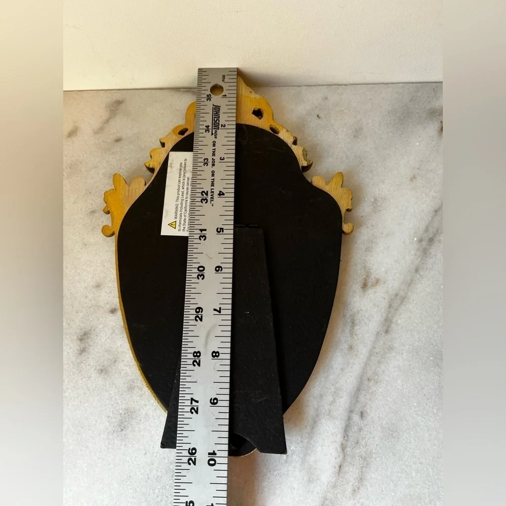 Ornate Gold and Black Decorative Mirror